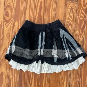 Eliane et Léna girl skirt black and off white size 4t